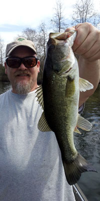 Alan catching bed fish on Lake Austin