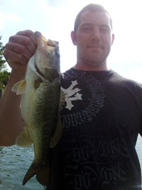 Chris catching some fish on Lake Austin