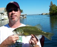 John with his first frog fish on LBJ