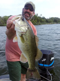 Christian with a nice Fayette County Lake bass