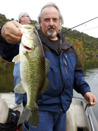 Joseph with a nice Lake Austin bass