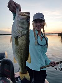 Trisha with a nice Lake Decker bass