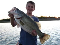 Trevor with his 10lb Choke Canyon bass
