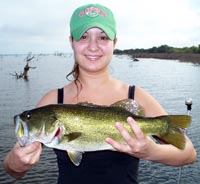Sarah with a nice 3lb Choke Canyon bass