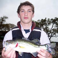 Drew with a Lake Travis largemouth