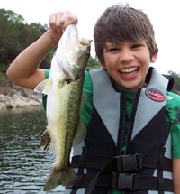 Ryan had fun on Lake Travis largemouth